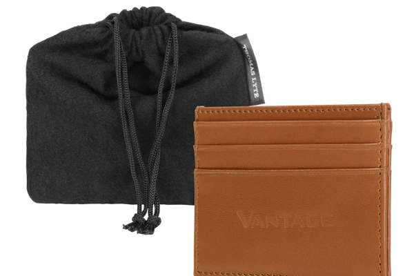Vantage Tan Leather Card Wallet